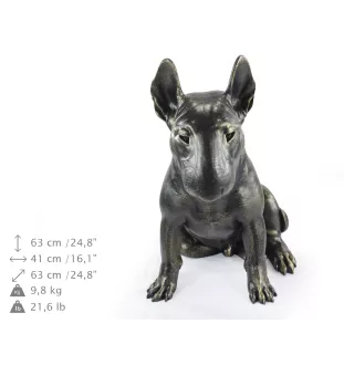 Bull Terrier, Bullterrier II - Lebensgroße Hundestatue, Figur im Maßstab 1:1, Statue für den Garten von Art-Dog