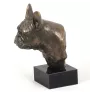 French Bulldog, Frenchie II - Dog statue, bust on stone base, sculpture, trophy for dog show by Art-Dog brand