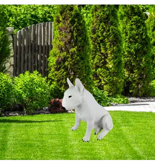 Bull Terrier, Bullterrier III - Lebensgroße Hundestatue, Figur im Maßstab 1:1, Statue für den Garten von Art-Dog