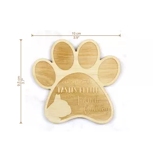 French Bulldog, Frenchie - Mug coaster, engraved coaster with dog, gift for dog lover by Art-Dog brand