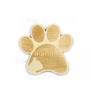 French Bulldog, Frenchie - Mug coaster, engraved coaster with dog, gift for dog lover by Art-Dog brand