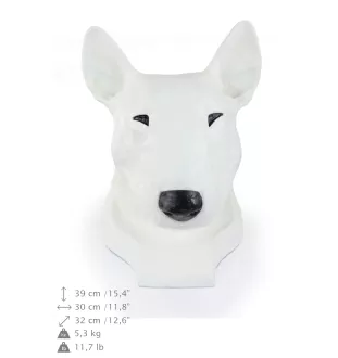 Bull Terrier, Bullterrier I - Hundebüste, großer Hundekopf für den Garten, einzigartige Wohnzimmerdekoration der Marke Art-Dog