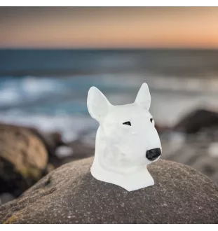 Bull Terrier I - buste de chien, grande tête de chien pour le jardin, décoration de salon unique par la marque Art-Dog