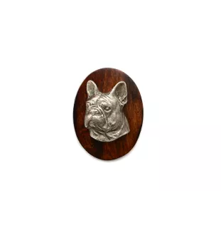 Buldog francuski II broszka clipring drewniany Art-Dog