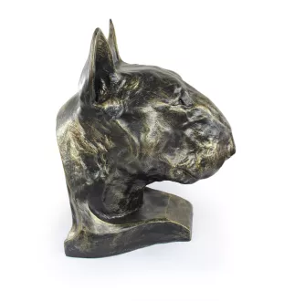 Bull Terrier, Bullterrier - Urne für Hundeasche, Hundebüste, großer Hundekopf für den Garten von Art-Dog