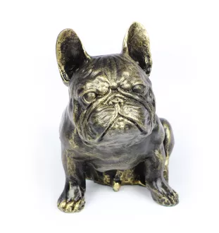 Bouledogue français I - statue de chien, chien assis pour bureau, décoration pour le salon d'un amoureux des chiens par Art-Dog