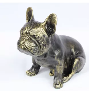 Französische Bulldogge I - Hundestatue, sitzender Hund für den Schreibtisch, Dekoration für das Wohnzimmer eines Hundeliebhabers von Art-Dog