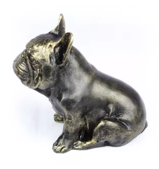 Französische Bulldogge I - Hundestatue, sitzender Hund für den Schreibtisch, Dekoration für das Wohnzimmer eines Hundeliebhabers von Art-Dog