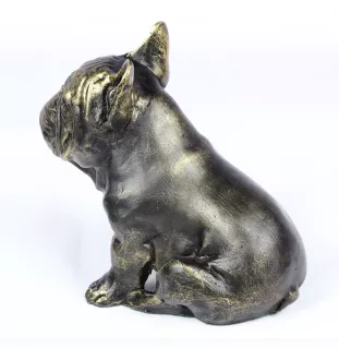 Französische Bulldogge I - Hundestatue, sitzender Hund für den Schreibtisch, Dekoration für das Wohnzimmer eines Hundeliebhabers von Art-Dog