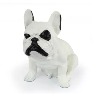 Französische Bulldogge II - Hundestatue, sitzender Hund für den Schreibtisch, Dekoration für das Wohnzimmer eines Hundeliebhabers von Art-Dog