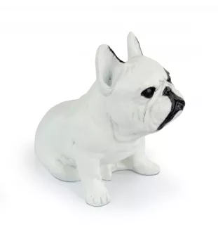 Französische Bulldogge II - Hundestatue, sitzender Hund für den Schreibtisch, Dekoration für das Wohnzimmer eines Hundeliebhabers von Art-Dog