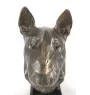 Bull Terrier, Bullterrier - Hundebüste, große Statue, Hundekopf auf Steinsockel, Dekoration für Büro von Art-Dog Marke