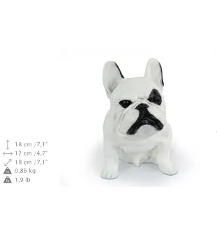 Französische Bulldogge II - Hundestatue, sitzender Hund für den Schreibtisch, Dekoration für das Wohnzimmer eines Hundeliebhabers von Art-Dog