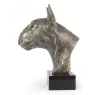 Bull Terrier - buste de chien, grande statue, tête de chien sur socle en pierre, décoration de bureau par la marque Art-Dog