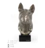 Bull Terrier, Bully - dog bust, large statue, dog's head on stone base, decoration for office by Art-Dog brand