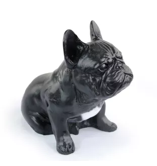 Französische Bulldogge III - Hundestatue, sitzender Hund für den Schreibtisch, Dekoration für das Wohnzimmer eines Hundeliebhabers von Art-Dog