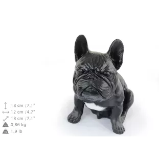 French Bulldog, Frenchie III - dog statue, sitting dog for desk, decoration for the living room of a dog lover by Art-Dog