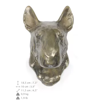 Bull Terrier I - Statue de chien, buste suspendu, décoration unique pour les amoureux des chiens par la marque Art-Dog