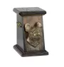French Bulldog, Frenchie - urn for dog ashes, elegant urn with a statue, commemorative urn with a bust of a dog by Art-Dog brand
