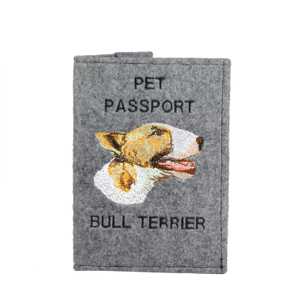Bull Terrier - Porte passeport pour chien, porte document, cadeau pour le voyageur de la marque Art-Dog