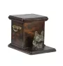 French Bulldog, Frenchie - urn for dog ashes with a statuette, elegant urn for a dog, unique urn with a bust of a dog by Art-Dog brand