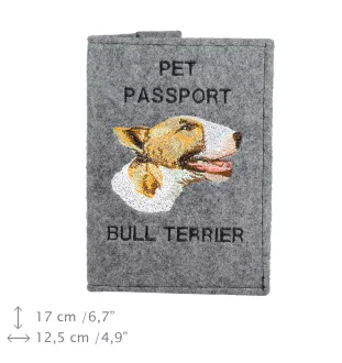 Bull Terrier - Porte passeport pour chien, porte document, cadeau pour le voyageur de la marque Art-Dog