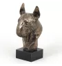 Bull Terrier, Bullterrier I - Hundestatue, Büste auf Steinsockel, Skulptur, Trophäe für Hundeausstellung der Marke Art-Dog