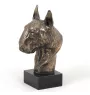 Bull Terrier, Bullterrier I - Hundestatue, Büste auf Steinsockel, Skulptur, Trophäe für Hundeausstellung der Marke Art-Dog