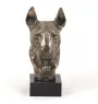 Bull Terrier I - Statue de chien, buste sur socle en pierre, sculpture, trophée pour exposition canine par la marque Art-Dog