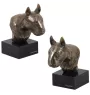 Bull Terrier, Bullterrier II - Hundestatue, Büste auf Steinsockel, Skulptur, Trophäe für Hundeausstellung der Marke Art-Dog