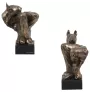 Bull Terrier III - Statue de chien, buste sur socle en pierre, sculpture, trophée pour exposition canine par la marque Art-Dog