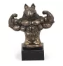 Bull Terrier IV - Statue de chien, buste sur socle en pierre, sculpture, trophée pour exposition canine par la marque Art-Dog