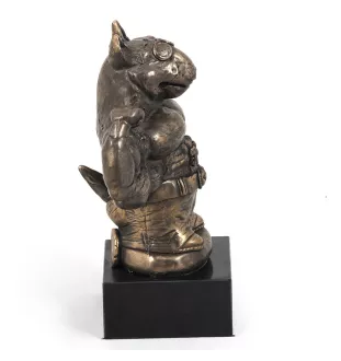 Bull Terrier, Bullterrier IV - Hundestatue, Büste auf Steinsockel, Skulptur, Trophäe für Hundeausstellung der Marke Art-Dog