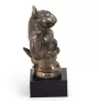 Bull Terrier, Bully IV - Dog statue, bust on stone base, sculpture, trophy for dog show by Art-Dog brand