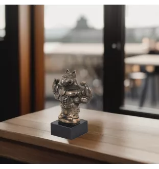 Bull Terrier, Bullterrier IV - Hundestatue, Büste auf Steinsockel, Skulptur, Trophäe für Hundeausstellung der Marke Art-Dog