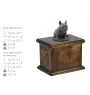 French Bulldog, Frenchie II - urn for the ashes of a dog, urn with a statuette, elegant urn in the classic style of the Art-Dog brand
