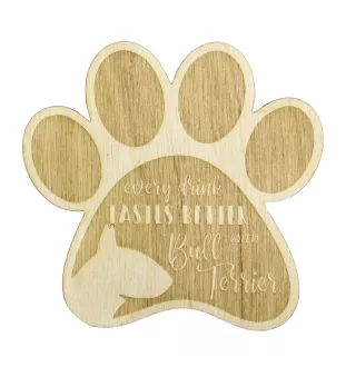 Bull Terrier, Bullterrier - Tasse Untersetzer, graviert Untersetzer mit Hund, Geschenk für Hundeliebhaber von Art-Dog Marke