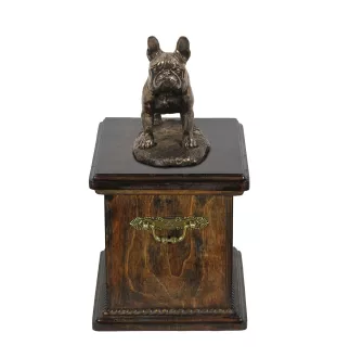 Französische Bulldogge - Eine Urne für die Asche eines Hundes, eine Urne mit einer Statue, eine personalisierte Hundeurne von der Marke Art-Dog.