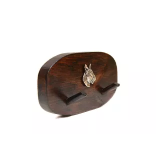 Bulterier wieszak drewniany podwójny Art-Dog