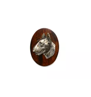 Bull Terrier, Bullterrier - Hundeausstellungsbrosche, Startnummernclip, Hundeanstecker von Art-Dog