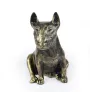 Bull Terrier I - statue de chien, chien assis pour bureau, décoration pour le salon d'un amoureux des chiens par Art-Dog