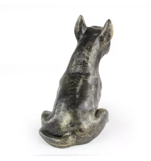 Bull Terrier, Bullterrier I - Hundestatue, sitzender Hund für den Schreibtisch, Dekoration für das Wohnzimmer eines Hundeliebhabers von Art-Dog