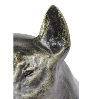 Bull Terrier, Bully I - dog statue, sitting dog for desk, decoration for the living room of a dog lover by Art-Dog