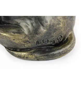 Bull Terrier I - statue de chien, chien assis pour bureau, décoration pour le salon d'un amoureux des chiens par Art-Dog