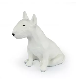 Bull Terrier II - statue de chien, chien assis pour bureau, décoration pour le salon d'un amoureux des chiens par Art-Dog