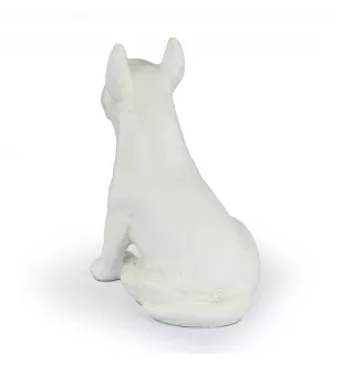 Bull Terrier II - statue de chien, chien assis pour bureau, décoration pour le salon d'un amoureux des chiens par Art-Dog
