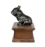 Französische Bulldogge - Eine Urne für die Asche eines Hundes mit einer Statue, eine personalisierte hölzerne Urne, eine kleine Urne für Hundeschnuppen der Marke Art-Dog.