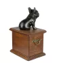French Bulldog, Frenchie - urn for dog ashes, wooden urn with a dog silhouette, classic urn for dog ashes by Art-Dog brand