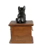 Französische Bulldogge - Hund Ascheurne, Holzurne mit Hundesilhouette, klassische Hund Ascheurne von der Marke Art-Dog