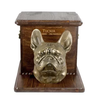 Buldog francuski duża urna z dużą głową psa Art-Dog
